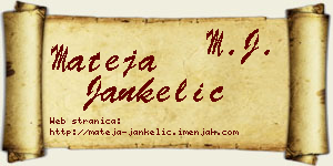 Mateja Jankelić vizit kartica